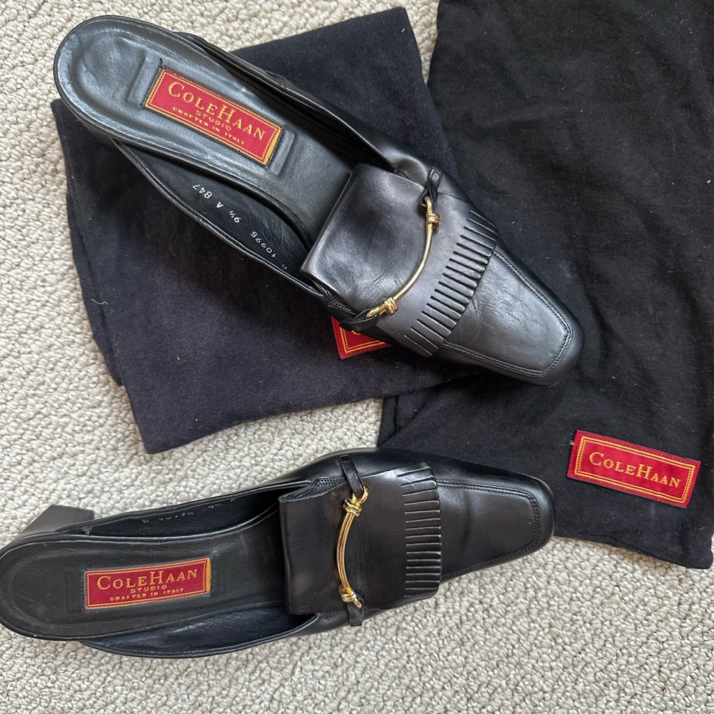 Authentic Cole Haan women’s Black mules